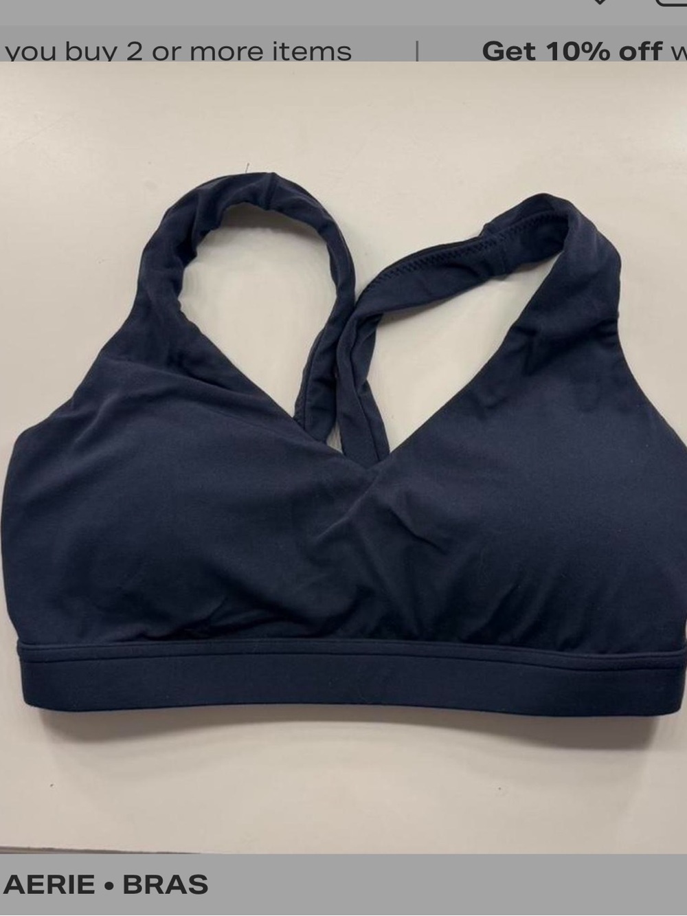 aerie Navy Blue Crossback Sports Bra